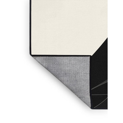 Tapis beige lavable à la machine de couleur unie minimaliste beige