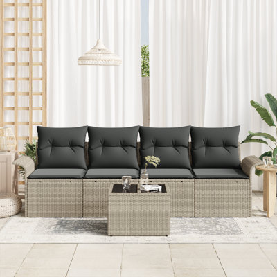 141cm Wide Patio Sofa with Cushions