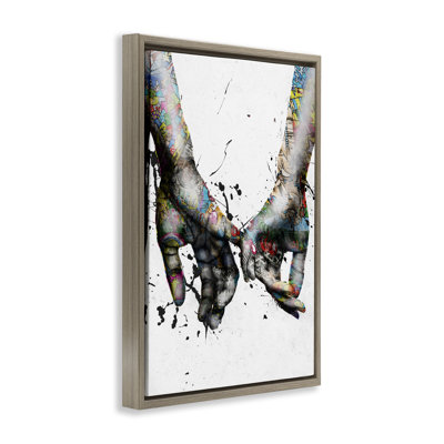 Toile flottante encadrée «Modern Splash» par Reinders