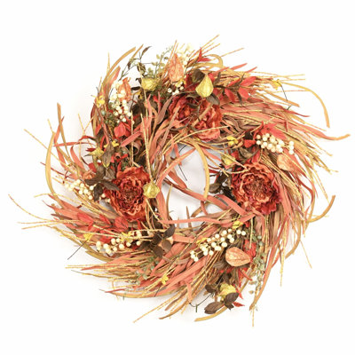 Grande couronne de tournesol 24 po Farmhouse