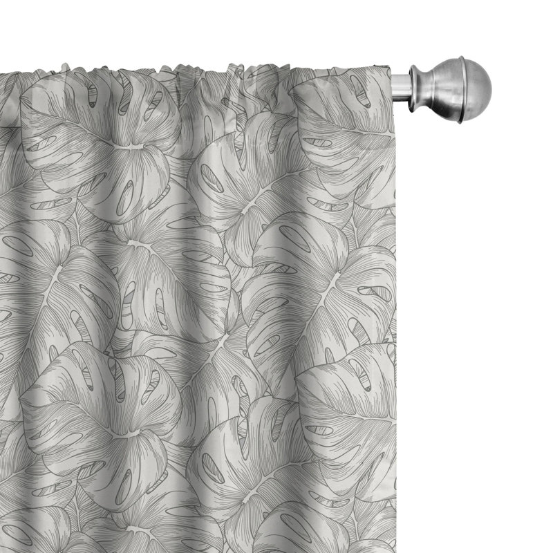Semi-Sheer Rod Pocket Curtain Panels, 28" x 63"