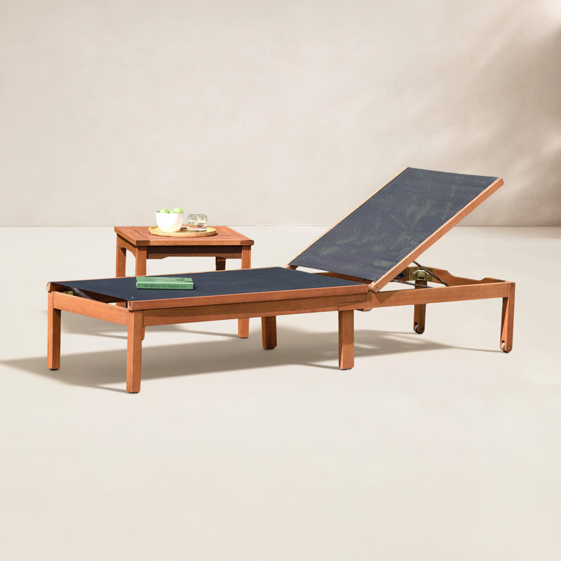 Chaise longue Rafael, Noir