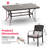 6 - Person Wicker Patio Dining Set With Rectangular Table, Cushions Included-1546339087-1546339085