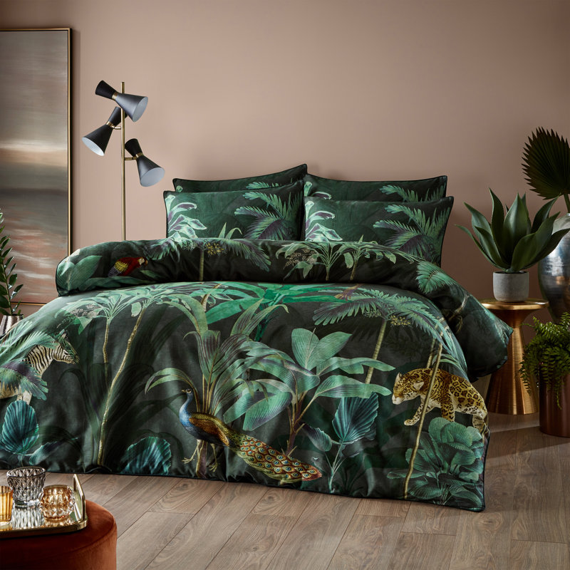 Siona Cotton Floral Duvet Cover Set with Pillowcases, Single - 1 Standard Pillowcase