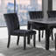 Chaises de salle à manger en tissu noir VHONG (ensemble de 2)