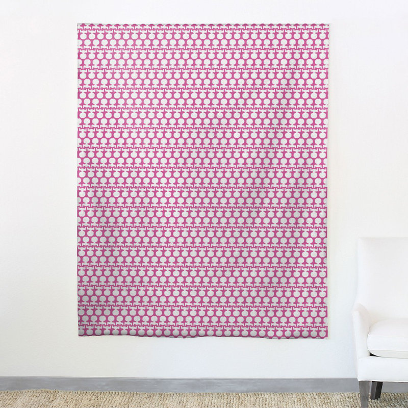 Silhouette Cotton Twill Fabric, Pink/White