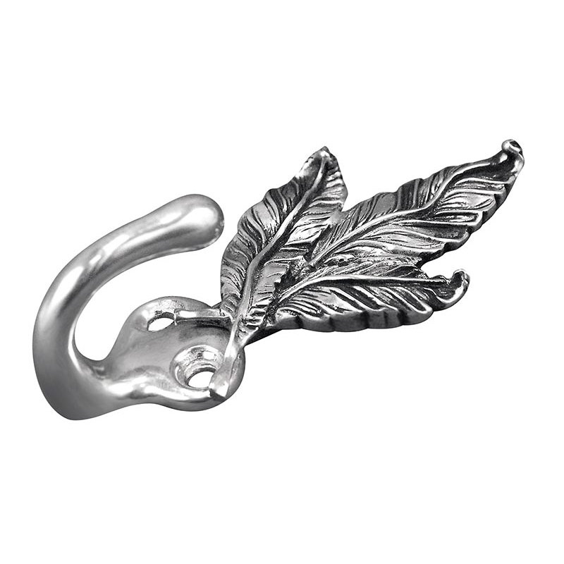 Carlotta Wall Hook, Antique Silver
