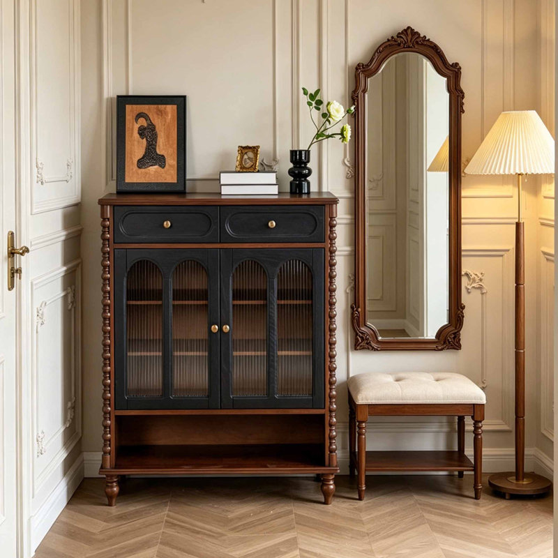 French style retro home shoe cabinet