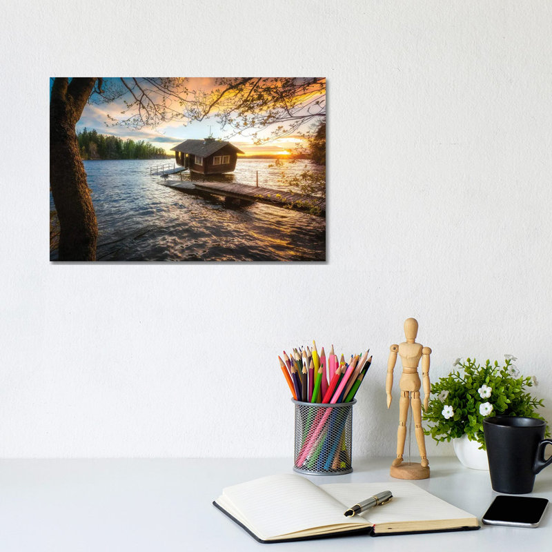 Floatin Sauna 1 Piece Wrapped Canvas Wall Art, 20.32 cm H x 30.48 cm W