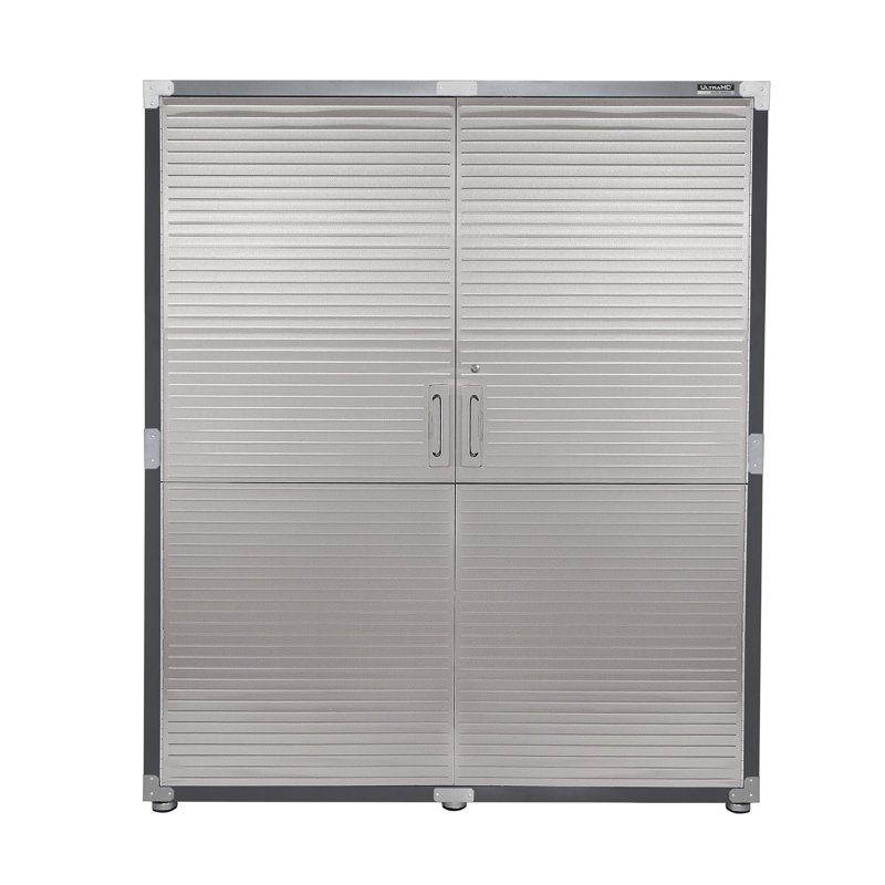 Seville Classics UltraHD Extra-Wide Storage Cabinet, 60" W x 24" D x 72" H, Graphite
