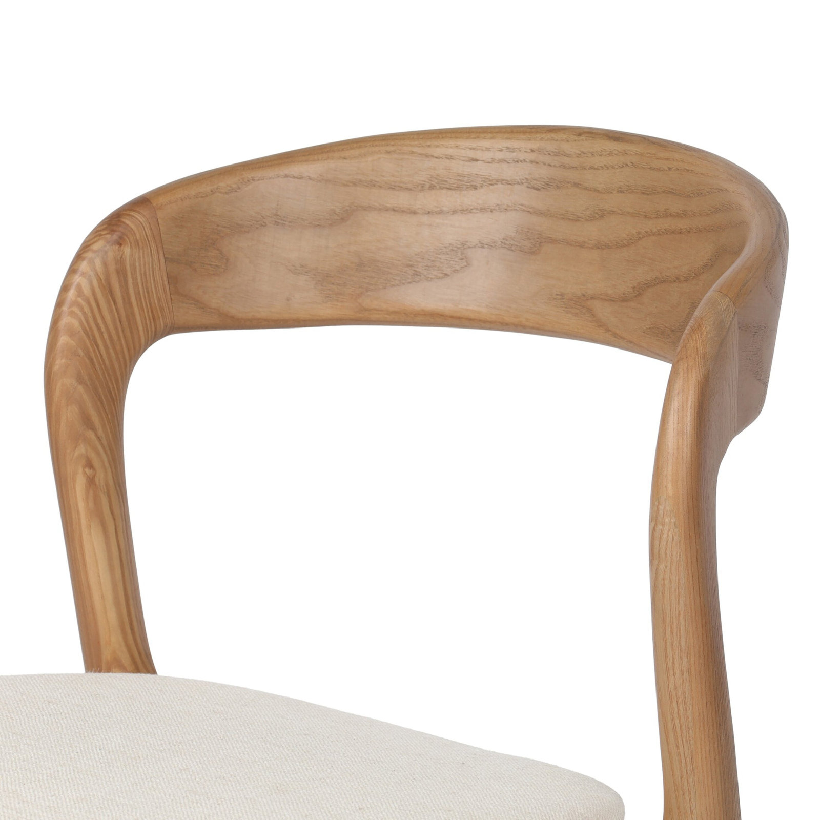 Kayla Bar Stool, Alcala Cream Polyester Blend/Amber Ash, Counter Stool (26.5" Seat Height)