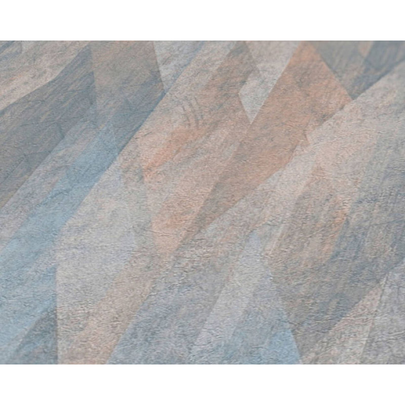 Rouleau de papier peint L 33 pi x l 21 po Dawrin, Beige / Bleu / Crème
