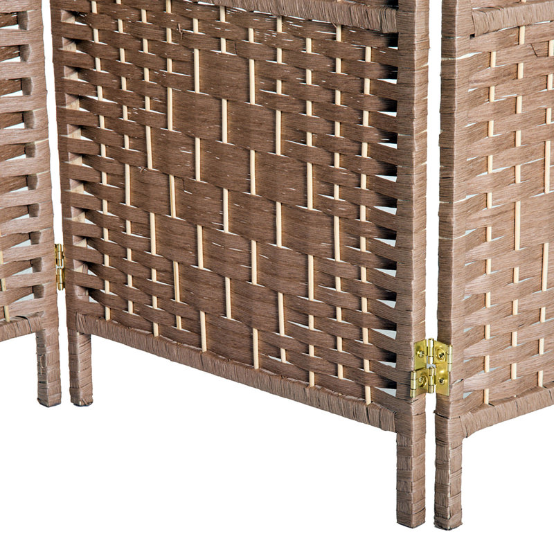 Natural Wicker Weave 6' Tall 3 Panel Room Divider