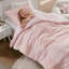 Ensemble d'édredon 3 pièces en chenille capitonnée réversible à motif floral 3 pièces avec coussin décoratif rose