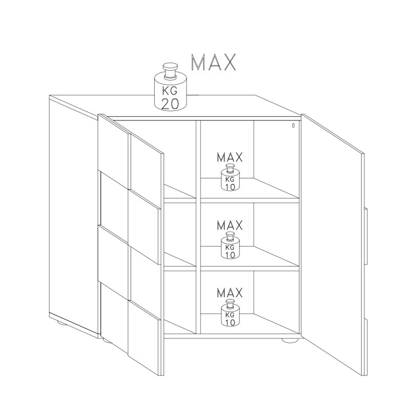 Tamijo 121cm Sideboard