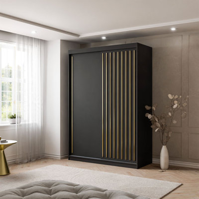 Sliding Wardrobe AURIS  with Gold Strips
