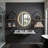 Ljiljan 32" Metal and Wood Wall Storage Shelf with Black Iron Frame, Rustic Brown Plywood Shelves, Hanging Display Unit for Home, Office, Bedroom, or Living Room - Industrial Modern Wall Decor