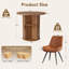 Ensemble de table de salle à manger 31,5 "/ 47" en bois avec tablette de rangement semi-ouverte, comprenant 2 à 4 chaises rembourrées en tissu-1433461884-1433461886