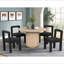 Ensemble de 2 chaises de salle à manger modernes à dossier ouvert carré rembourré Boucle-1662724097