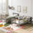 Over Bunk Bed With Storage And Guard Rail  Bedroom-963980366-963980364