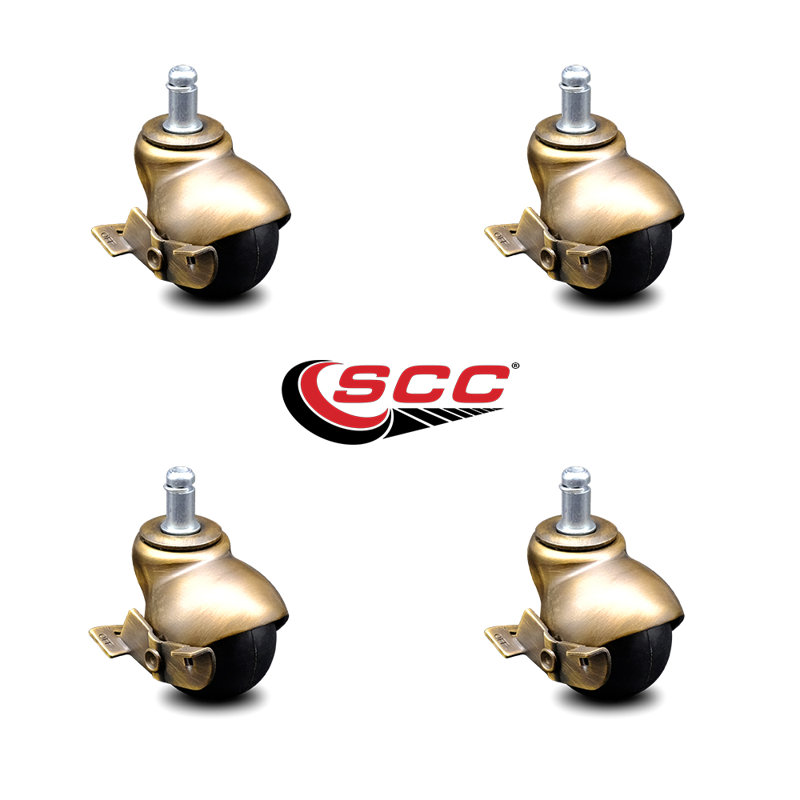 Hooded Grip Ring Ball Caster with Brake