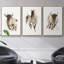 Rustic Bull II, ensemble de 3 toiles encadrées sur toile-97711191-97711195