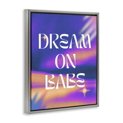 «Dream On Babe», art mural sur toile flottante par House of Lulu
