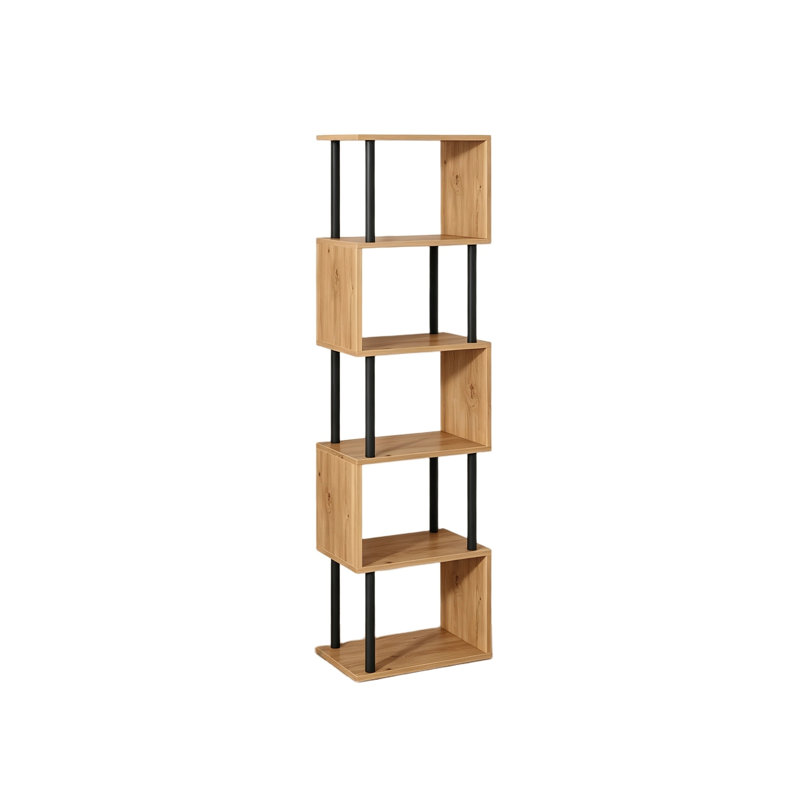 155.5cm H x 38cm W Metal Bookcase, Beige