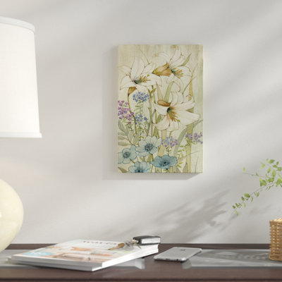 «Lily Chinoiserie II» par Timothy O 'Toole, impression sur toile tendue avec châssis
