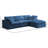 Atis Velvet L-Shaped Sectional Reversible-476492543