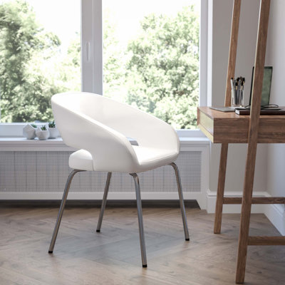 Jayelynn Retro LeatherSoft Upholstered Side Reception Chair