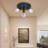 Flsnt 3-light Track Lighting Fixtures Ceiling, Matte Black Round Directional Ceiling Spotlight,for Living Room, Kitchen, Rotatable Heads, 24w, 3000k, 1350lm