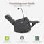 Fauteuil inclinable électrique Evolur Maverick avec support pour appareil-107377299