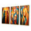 Ensemble de 3 reproductions d'art murales jaunes et oranges de l'Islam-1422200974-1422200973