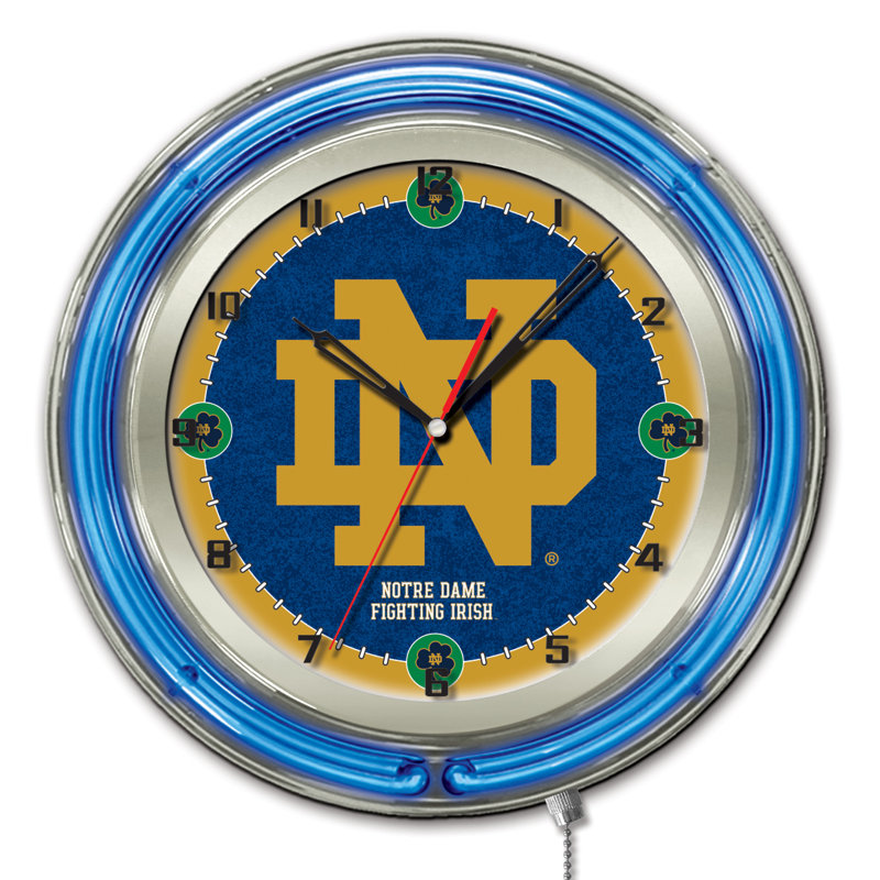 Horloge murale 19 po NCAA, Fighting Irish de Notre Dame - ND