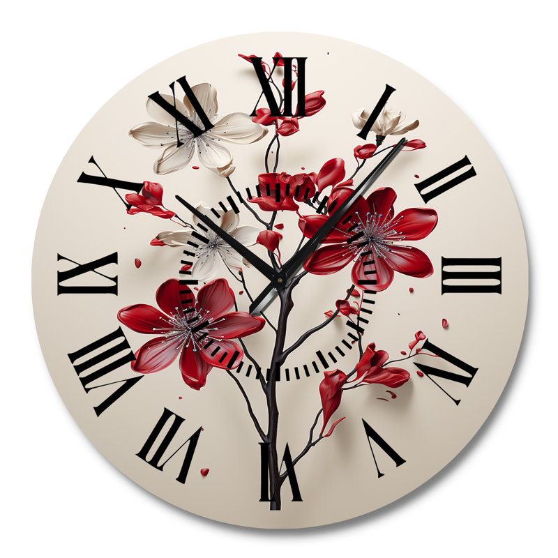 Horloge murale Minimalisme rouge, Grand