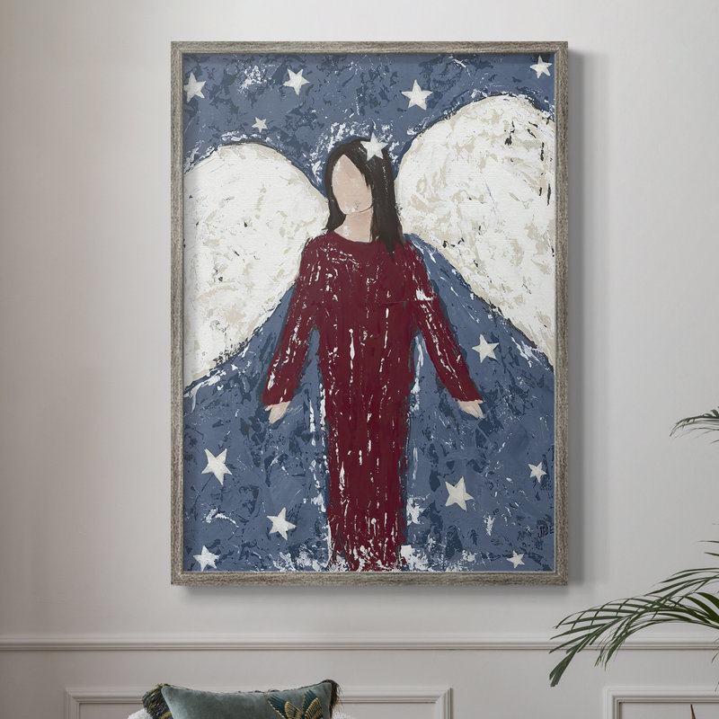 Angels Chacun II, reproduction encadrée - bois massif, H 11 po x l 9 po