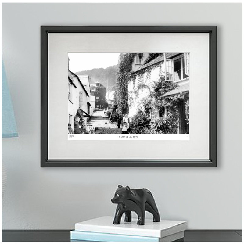 Clovelly, 1890 - Single Picture Frame Print, 60cm H x 80cm W x 2.3cm D