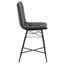 Tabourets de comptoir gris capitonnés (ensemble de 2)-1144426220