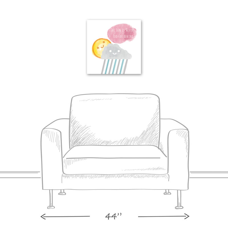 Le soleil n’est jamais trop derrière la toile d’art Gambel, H 16 po x l 16 po x P 1,25 po