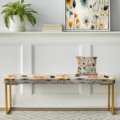Banc rembourré or