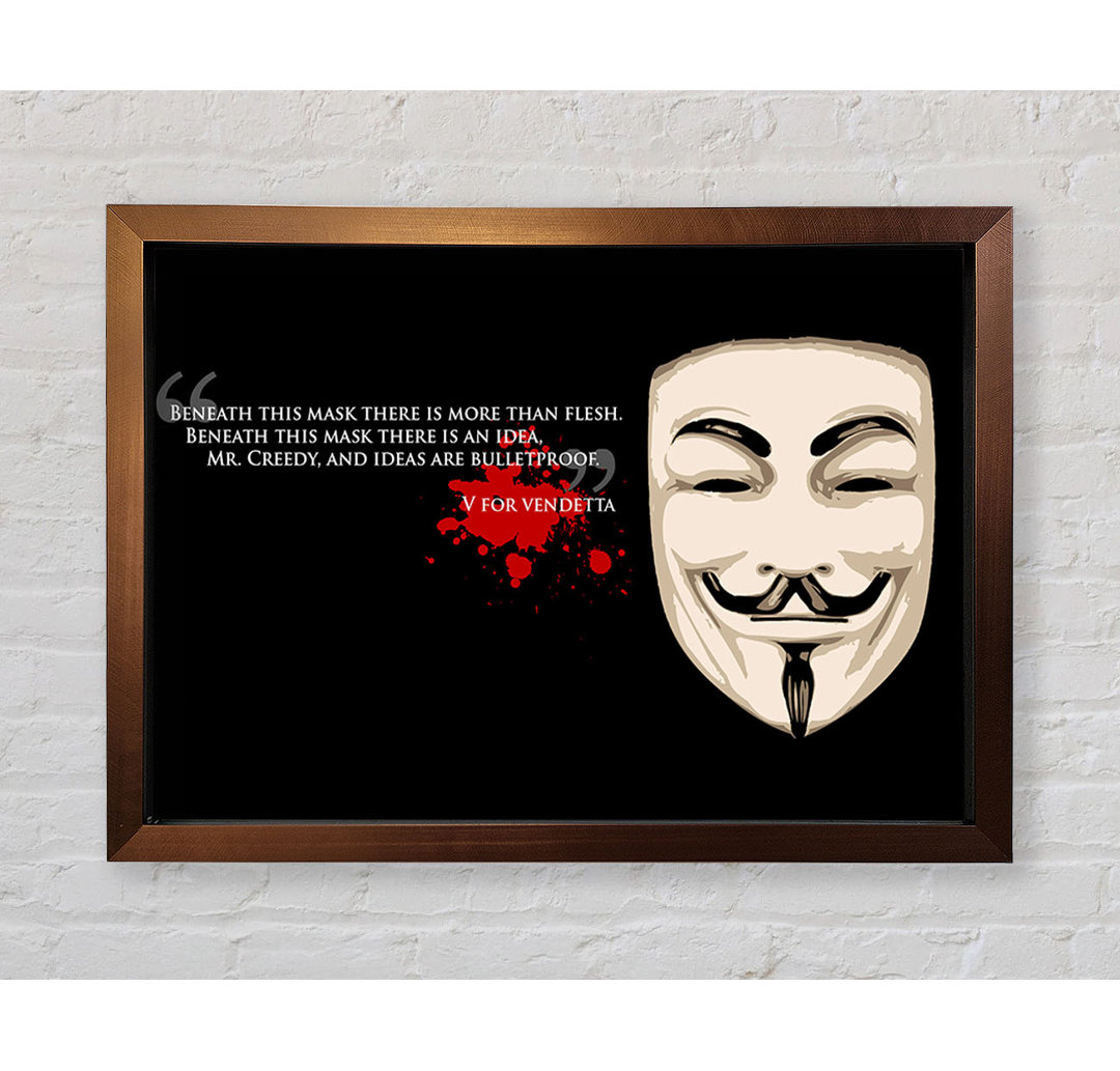 Motivierendes Zitat V For Vendetta Gerahmter Druck