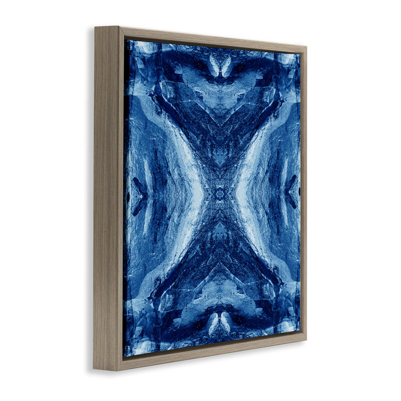 Rustic Mirrored Motif Floating Frame Art by El Perkin, 18" H x 18" W, Brown