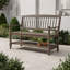 Banc d'extérieur en bois d'acacia avec tablette et structure robuste, siège de rangement rustique pour patio et entrée-1789722963