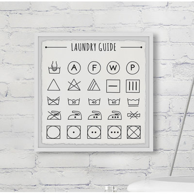 Laundry Guide - Single Picture Frame Print