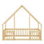 Lit sur pied de style maison avec clôture de protection et garde-corps-725633893