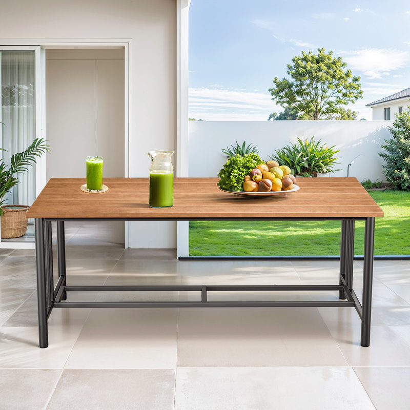 Timberloft 42" Rectangle Patio Coffee Table, Black