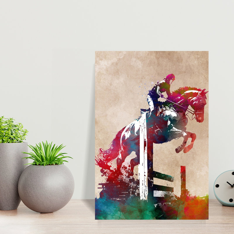 Art mural cheval vibrant, 18" H x 12" W