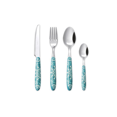 Excelsa 24 pieces cutlery set Mandala stainless steel  multicolor