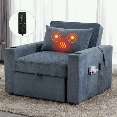 Canapé avec poche latérale, massage et coussin chauffant